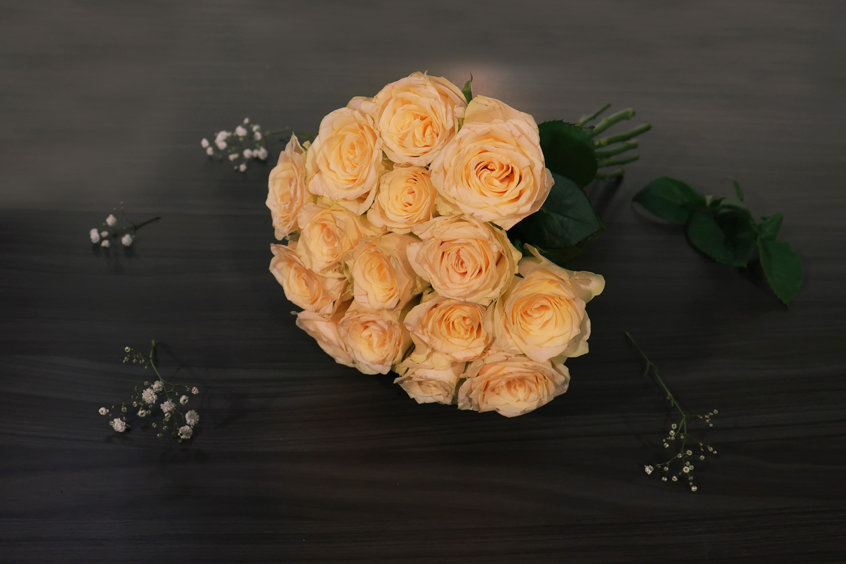 Beautiful peach roses from Logan's Flowers